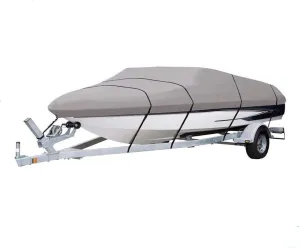 SBU Boat Cover Compatible for BAYLINER 1950 Capri BR 1995 1996 1997 1998 1999, 600 Denier Woven Polyester