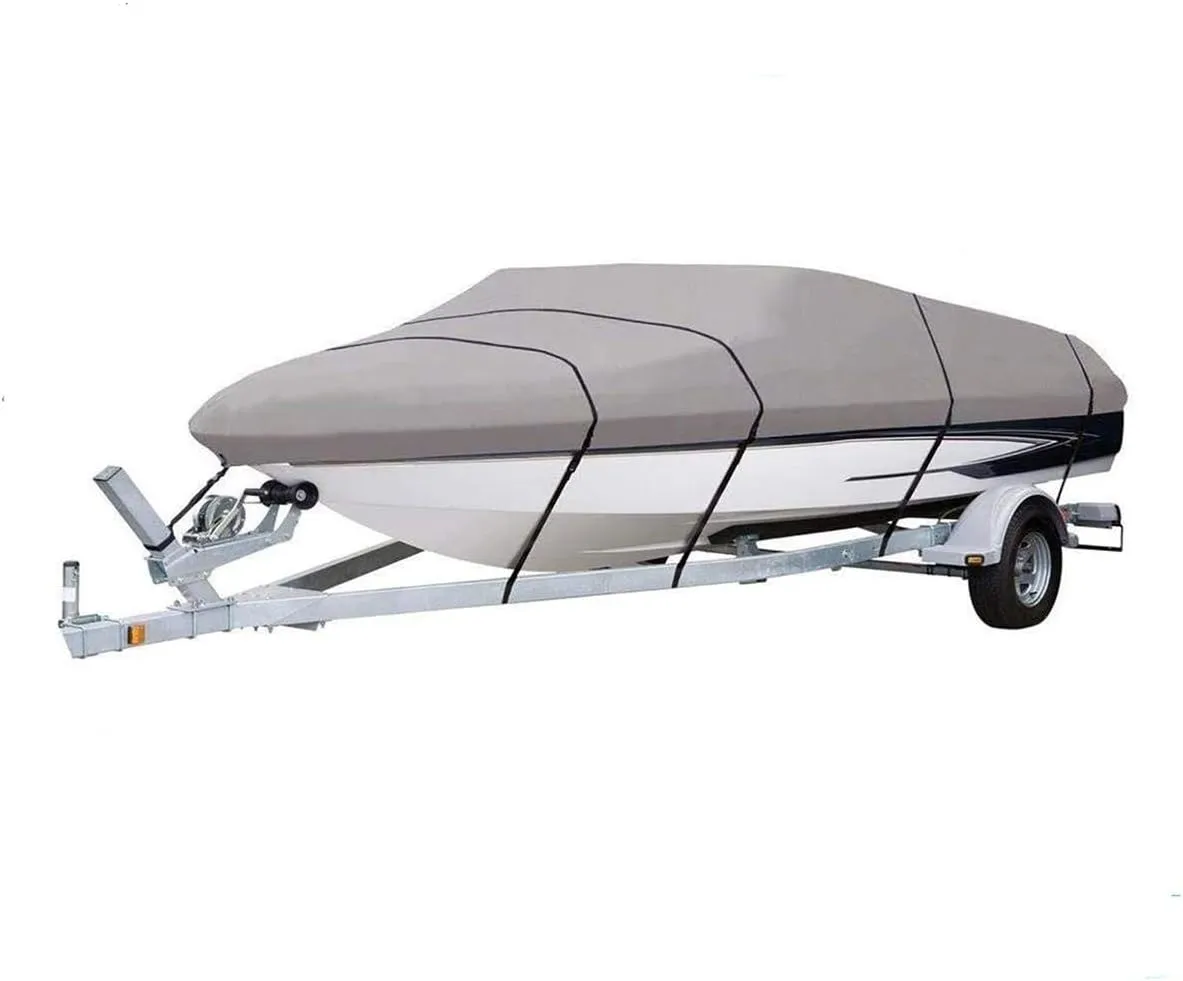 SBU Boat Cover Compatible for BAYLINER 1950 Capri BR 1995 1996 1997 1998 1999, 600 Denier Woven Polyester