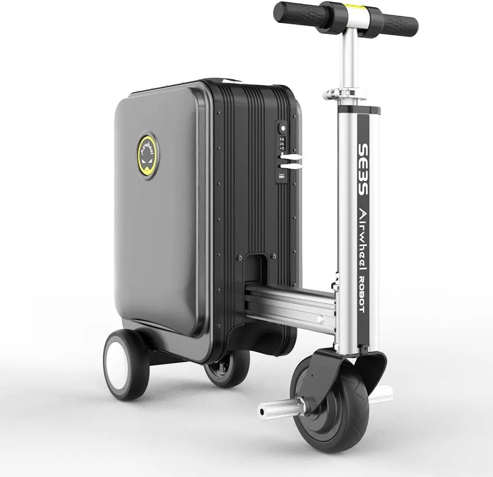 SE3S Riding Luggage Rideable Suitcase Electric Scooter Luggage Carry On Luggage (black)