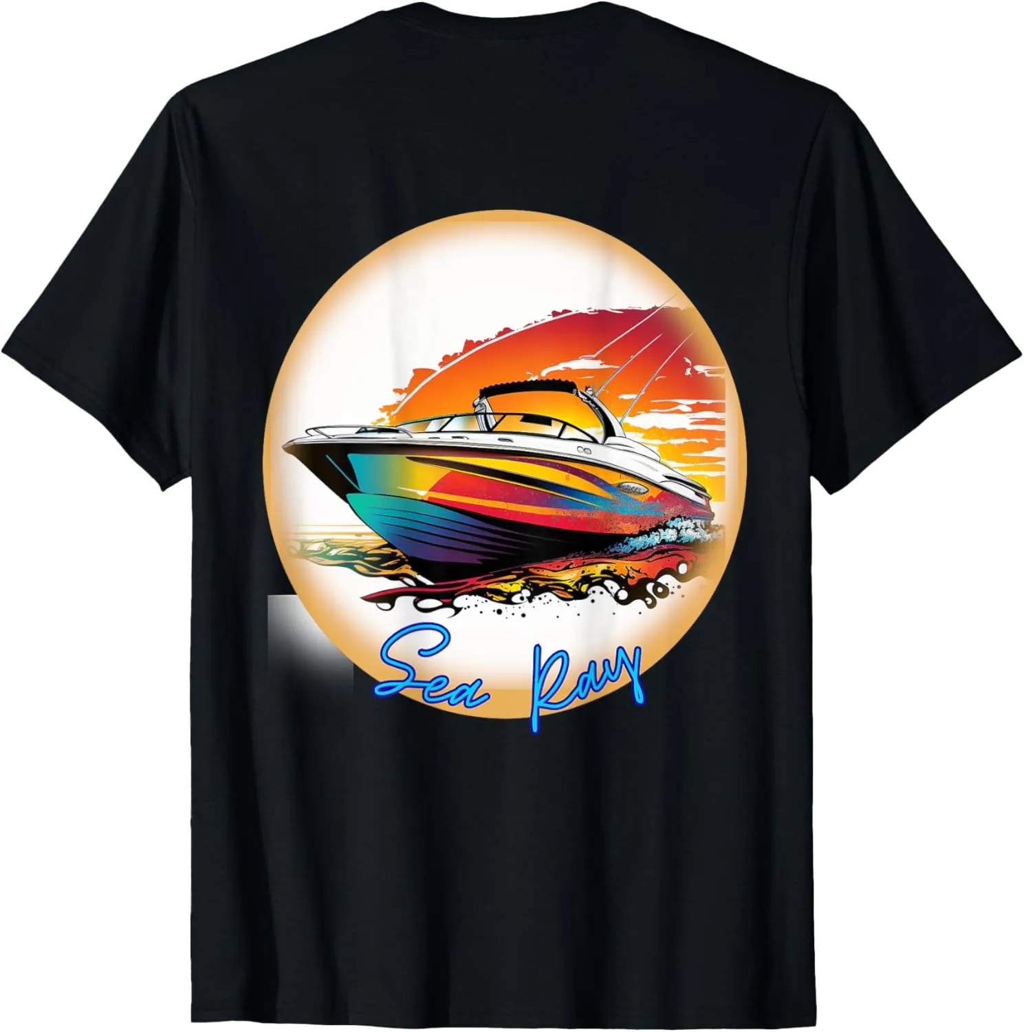 Sea Ray Boat Apparel | Sea Ray Sunset Print On Back T-Shirt