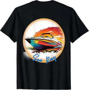 Sea Ray Boat Apparel | Sea Ray Sunset Print On Back T-Shirt
