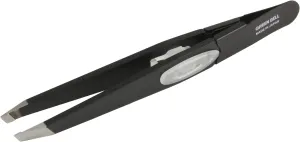 SEKI EDGE SS-518 Amazing Tweezer - Slant Tip Stainless Steel Black