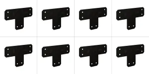Simpson Strong-Tie APVT6 Outdoor Accents Avant Collection ZMAX, Black Powder-Coated T Strap for 6x6 (Pack of 8)