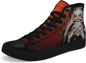Skull High Top Canvas Sneakers Fashion Punk Rock Joker Print Shoes Casual Walking Shoes Streetwear