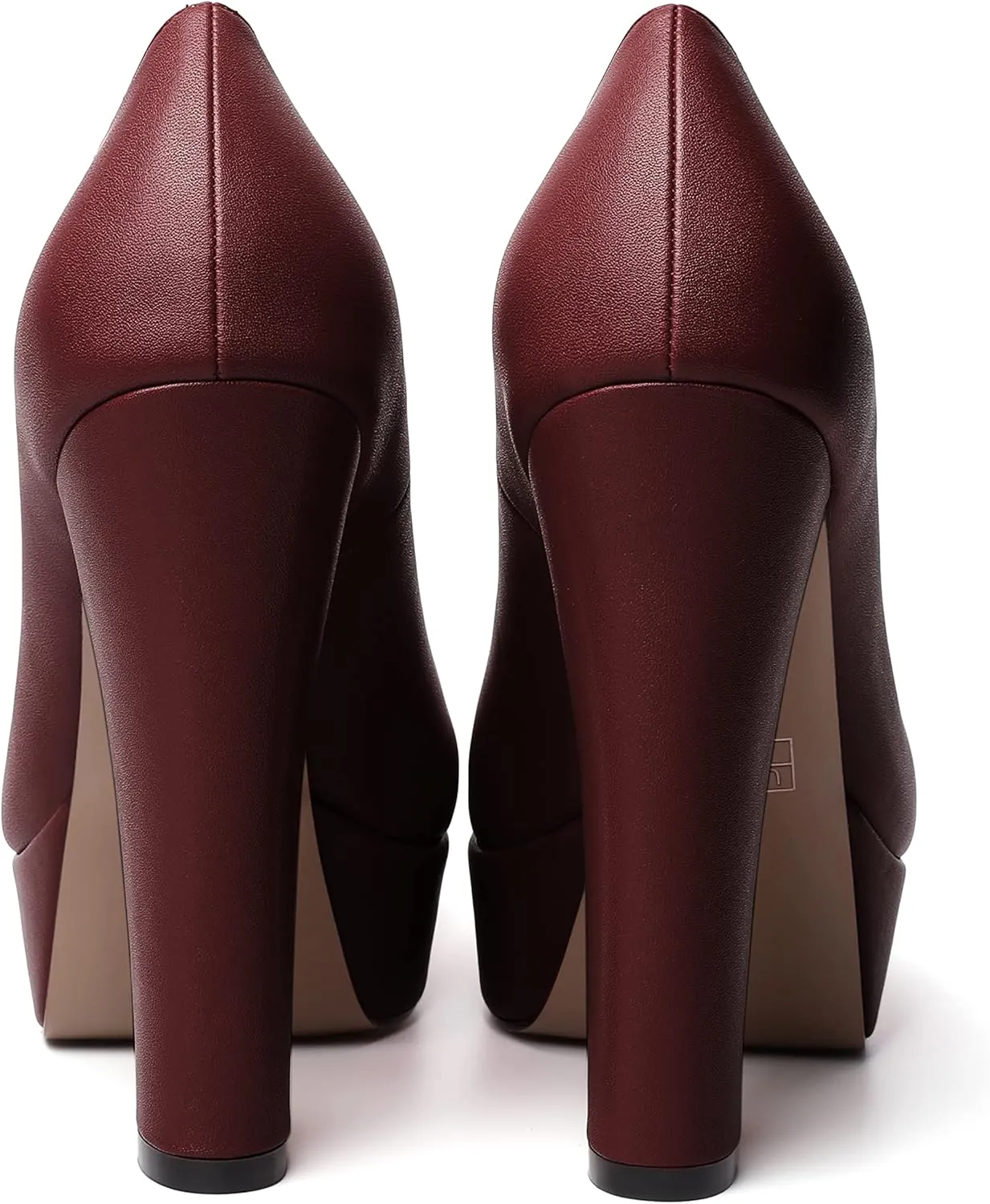 SKYSTERRY Womens Platform Dress Wedding Slip On Matte Round Toe Block High Heel Pumps Shoes 5 Inch