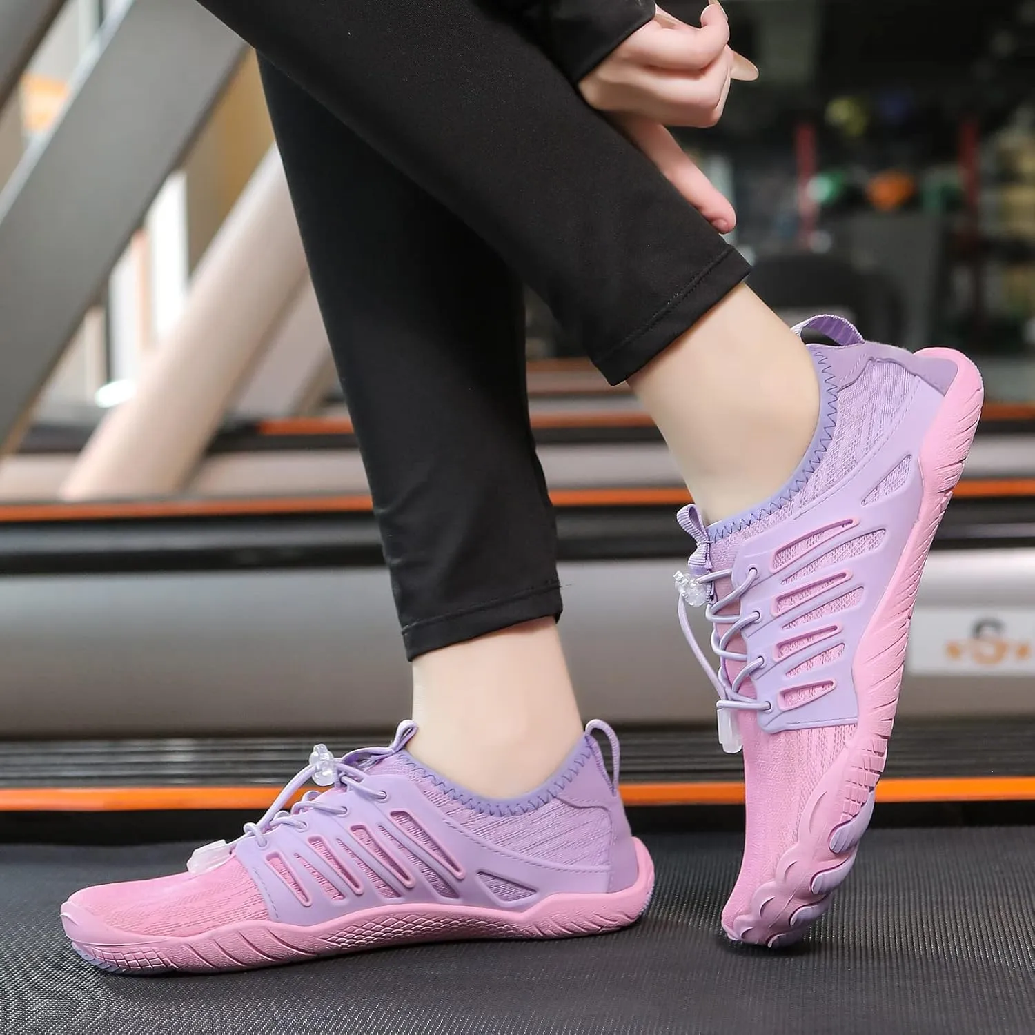 Smoneyful Hike Barefoot Shoes for Women Men, Breathable, Non-Slip Athletic Footwear, Wide Toe Water Shoes, Grounding Shoes and Grounding Barefoot Shoes for Barefoot Womens