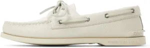 Sperry Men's Authentic Original 2-Eye Boat Shoe, White, 9.5