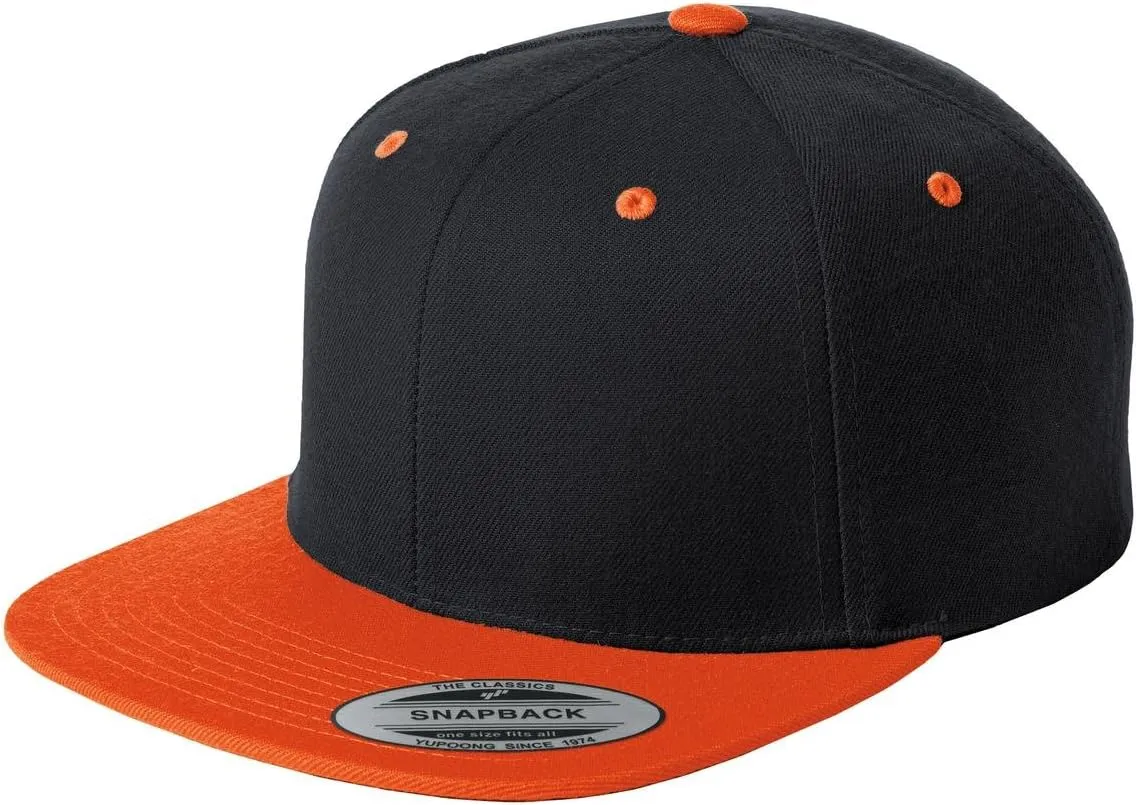 SPORT-TEK Flat Bill Snapback Cap. STC19