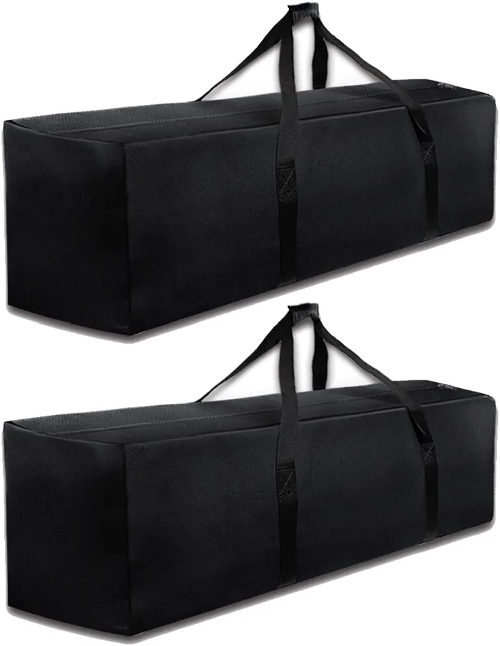 Sports Duffle Bag - Extra Large Travel Duffel Luggage Bag with Upgrade Zipper, Sturdy & Water Resistant, Black (Black 47inch 2Pack)