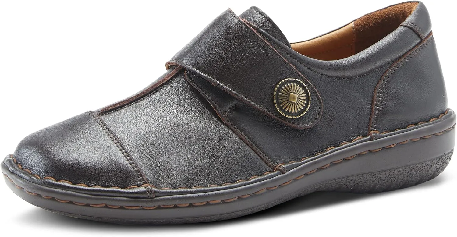 Spring Step Women's Kaminia Leather Slip-On Shoe with Adjustable Strap