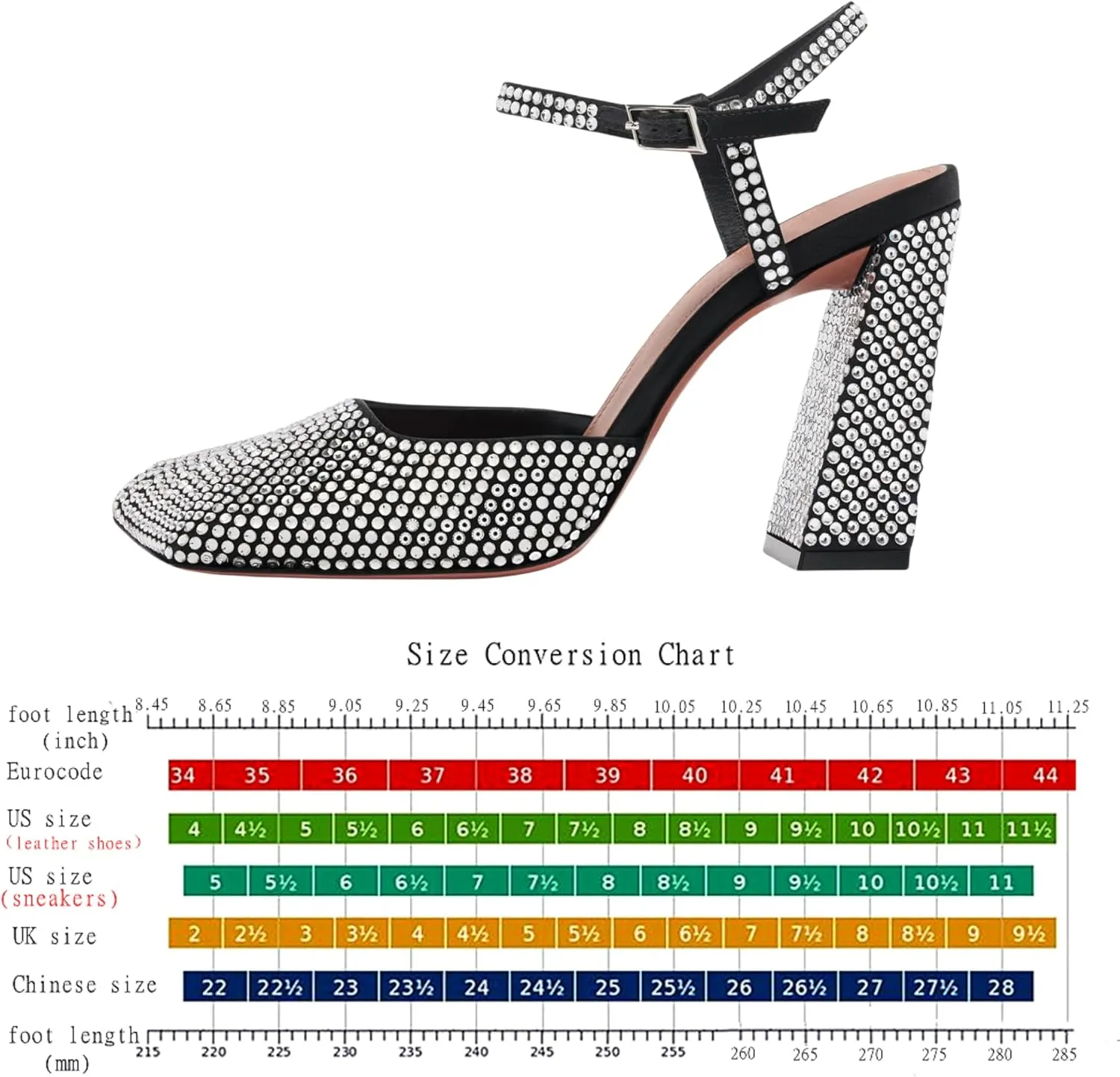 Square Closed Toe Satin Pumps Shoes for Women,Chunky High Heel Adjustable Buckle Block with Ankle Strap Heel Sandals Slip On Mary Janes Pumps Fashion Dress Office Evening Party Bride Wedding Shoes