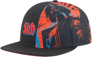 Star Wars Baseball Cap, Sith Graphics Adult Snapback Hat with Flat Brim, Black