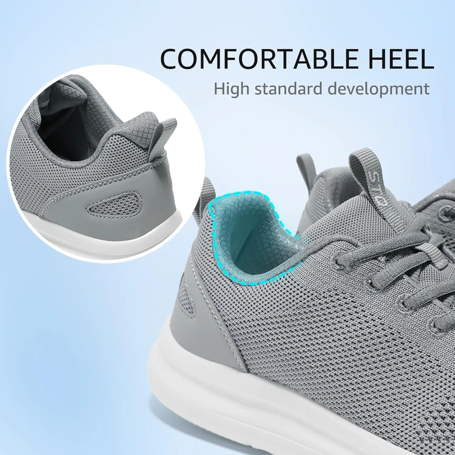 STQ Wide Toe Box Walking Shoes Women Orthopedic Swollen Feet Diabetic Tennis Running Sneakers for Plantar Fasciitis Arch Support Bunions