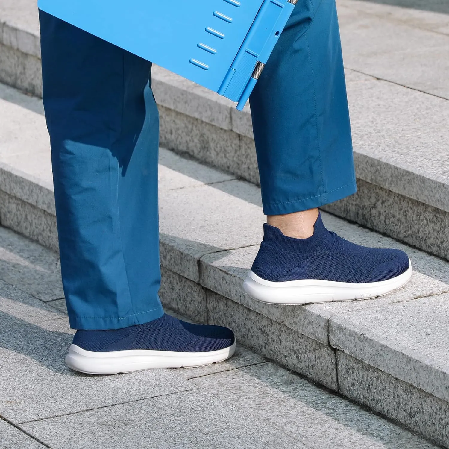 STQ Wide Toe Box Walking Shoes Women : Sock Orthopedic Slip On Shoe, Non-Slip Comfort Mesh Diabetic Sneakers for Plantar Fasciitis Relief, Bunions