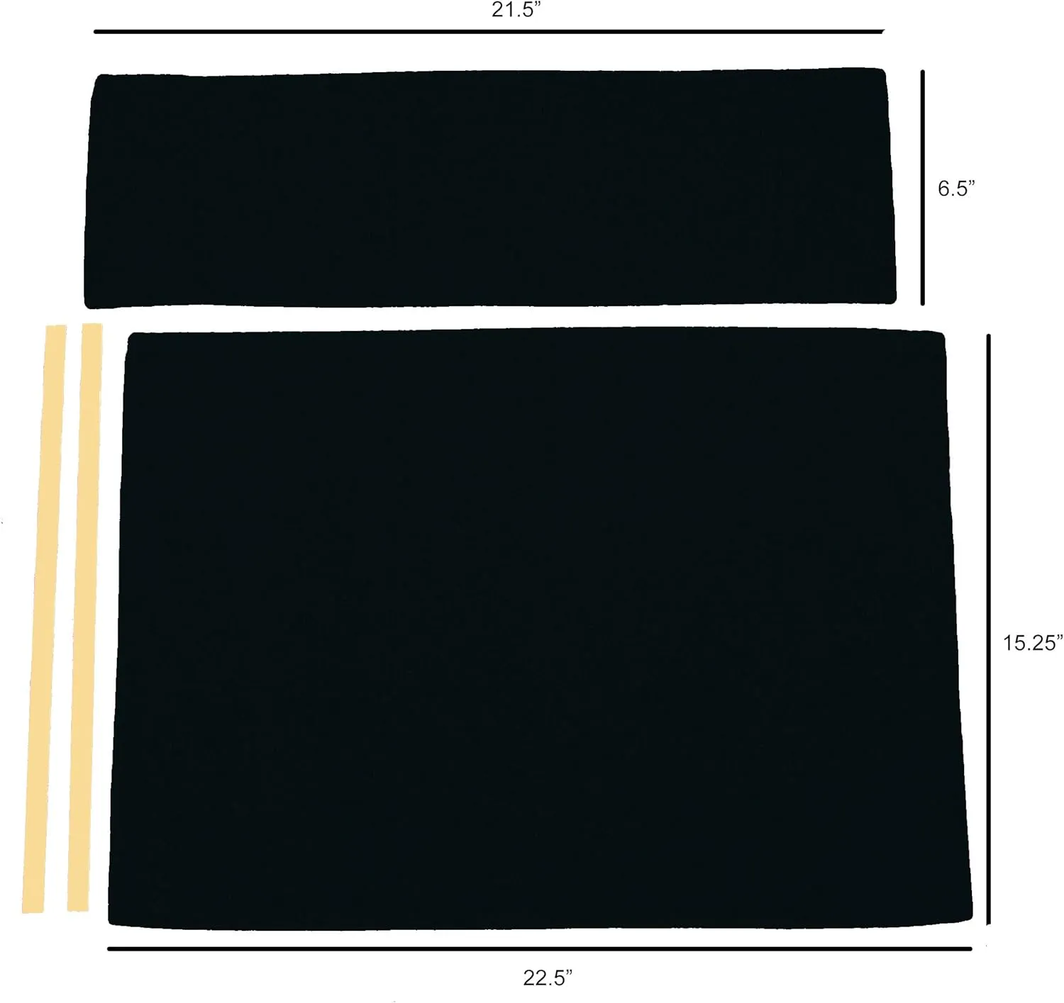 Sunbrella Directors Chair Replacement Cover (Flat Stick) (Black)