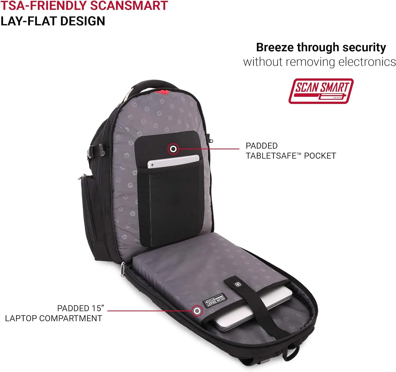 SwissGear Men's Laptop, Black, Large