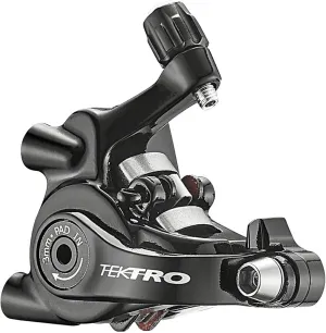 Tektro MD-C550 Dual-Piston Cable Actuated Mechanical Flat Mount Disc Caliper for Road Short-Pull Levers, Black