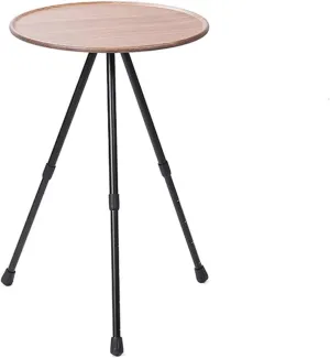 Telescopic Outdoor Table Folding Round Table Three-legged Dining Table Aluminum Alloy Picnic Table For Hiking Camping Outdoor Telescopic Table Folding Round Table Aluminum Alloy Hiking Picnic Table(A)