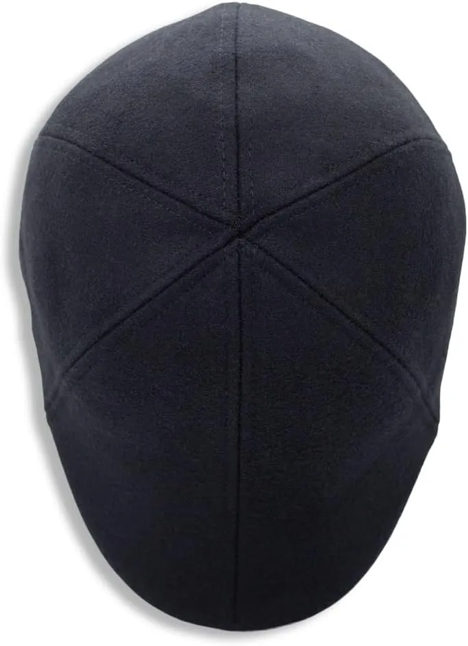 The Original UFC Six Panel Boston Scally Cap - Flat Cap Fitted Hat for Men - Black