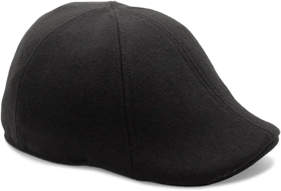 The Original UFC Six Panel Boston Scally Cap - Flat Cap Fitted Hat for Men - Black