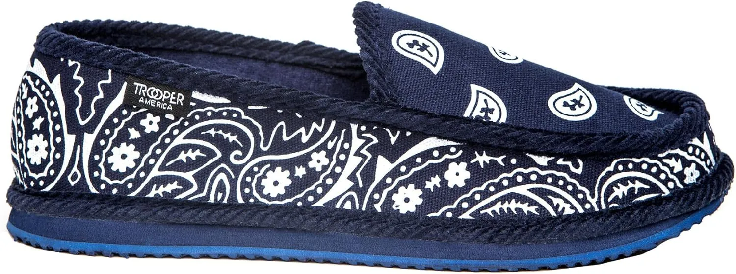 Troooper America KS-002 Bandanna Paisley Slip-On House Shoe Slippers