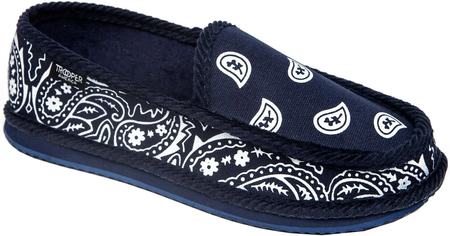 Troooper America KS-002 Bandanna Paisley Slip-On House Shoe Slippers