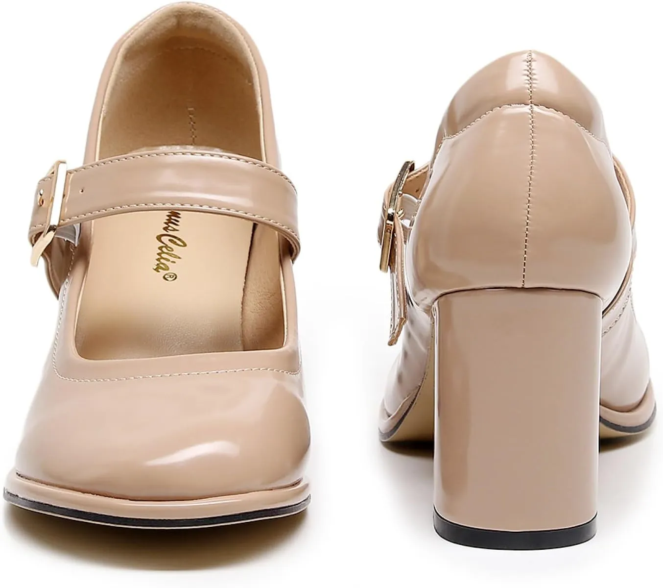 VenusCelia Women's Mary Jane Pump Heeled Shoe
