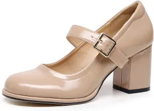 VenusCelia Women's Mary Jane Pump Heeled Shoe