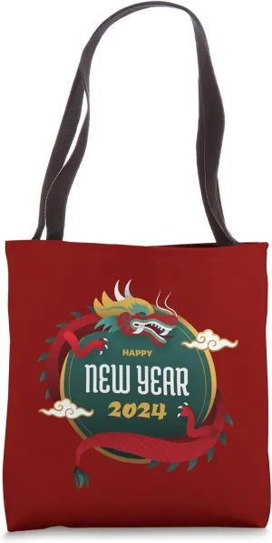 Vintage Lucky Money Dragon Year Ingot Coin ART ON BACK Tote Bag
