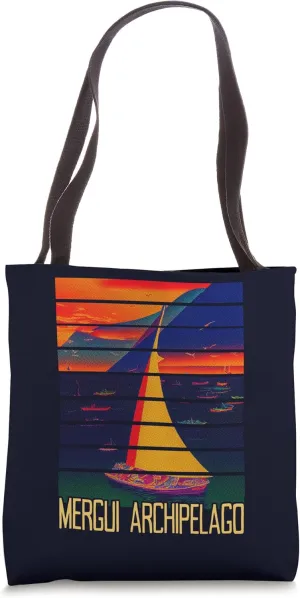 Vintage Mergui Archipelago, Myanmar Sunset Sailing Tote Bag