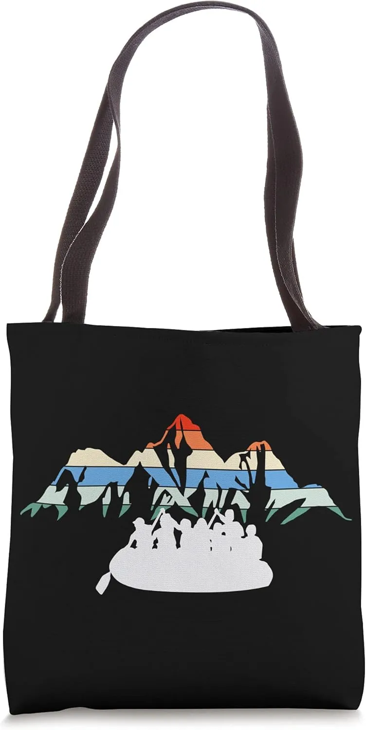 Vintage Rafting Boat Rafter Paddling River Rowing Tote Bag