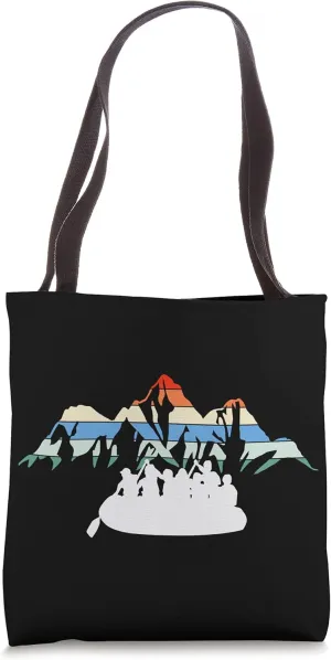 Vintage Rafting Boat Rafter Paddling River Rowing Tote Bag