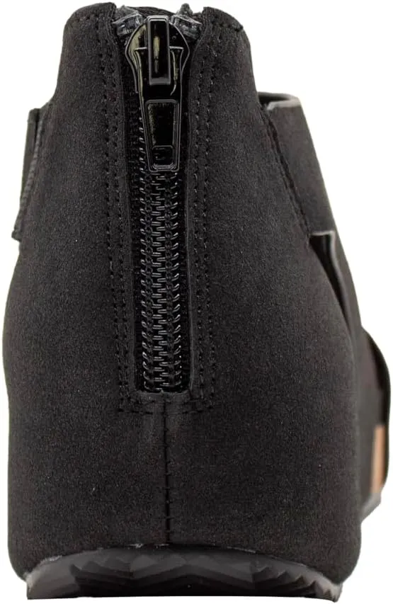 VOLATILE Womens Barstow Ankle Strap Footbed Casual Sandals Casual Low Heel 1-2" - Black