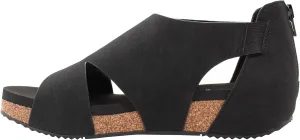 VOLATILE Womens Barstow Ankle Strap Footbed Casual Sandals Casual Low Heel 1-2" - Black