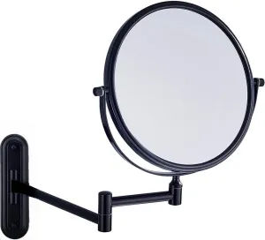 Wall Mounted Mirror Double Sided with 10X Magnification for Bathroom, Copper and Stainess Steel, Wall Mount Vanity Mirror Matte Black (10x Magnification, Matte Black)