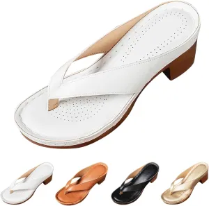 Wedges for Women 2025, Chunky Heel Sandals Slip on Open Toe Square Toe Comfortable Chunky Heeled Sandals Mules for Women for Long Walk Casual Shoes Dressy
