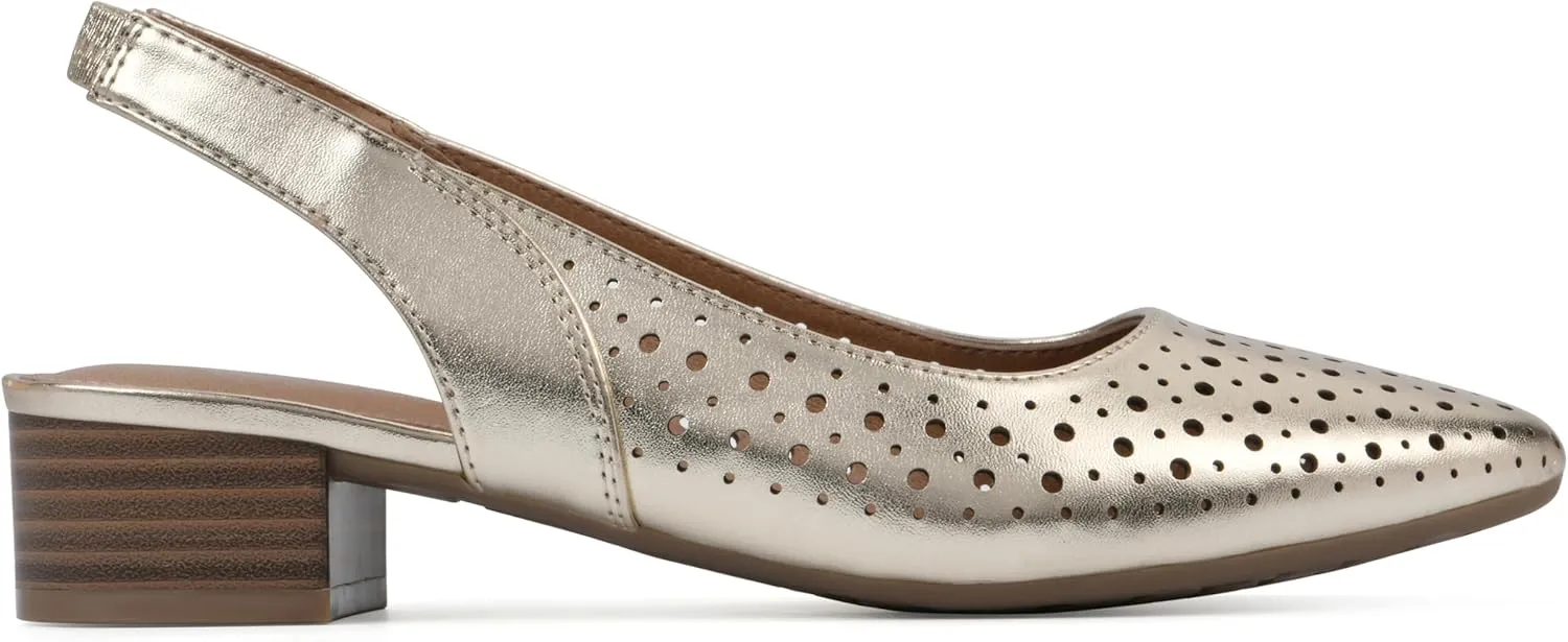 WHITE MOUNTAIN Women's Boronic Low Block Heel