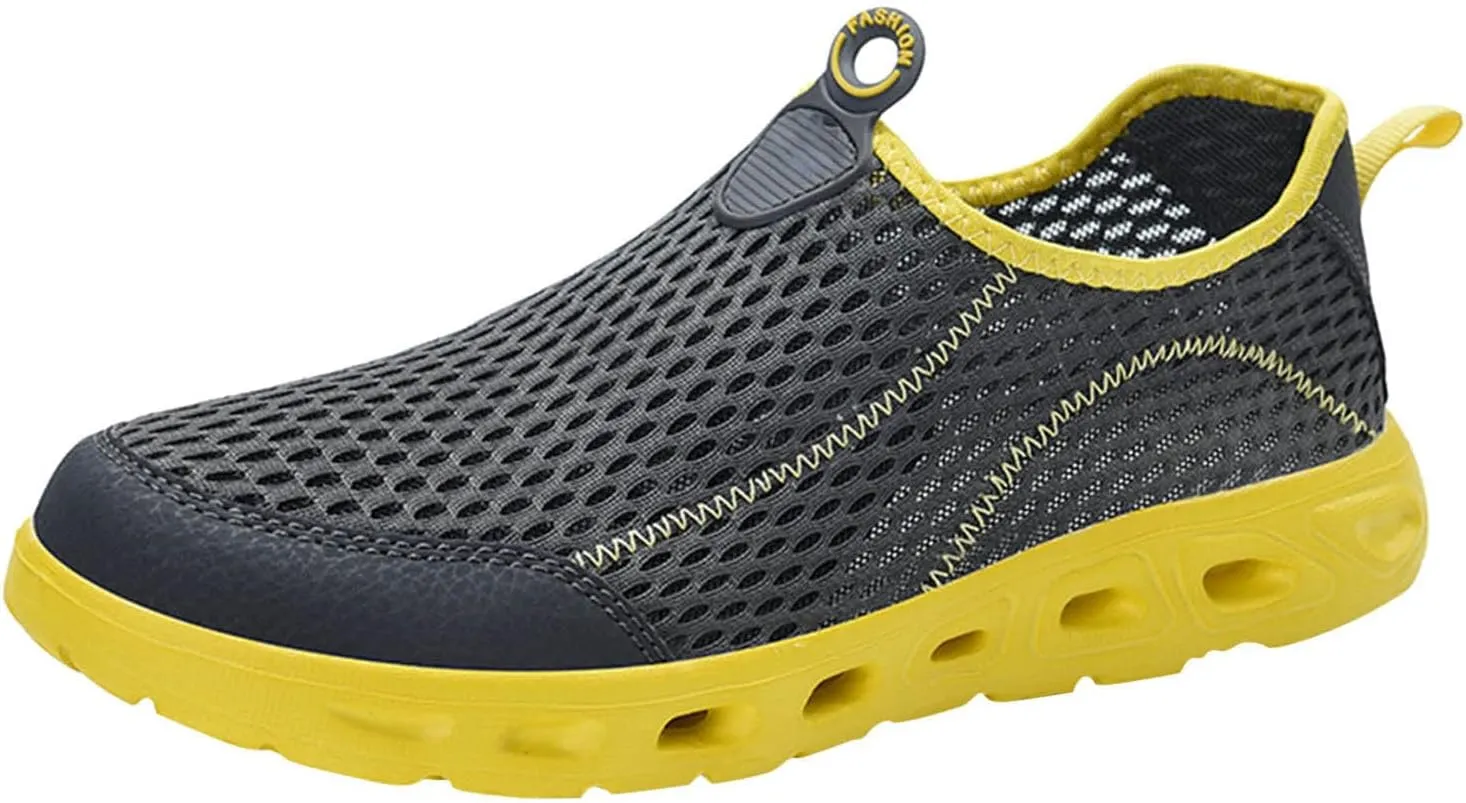 Wide Walking Shoes for Men Casual Sneaker Mesh Breathable Walking Shoe Comfortable & Light-Weight Stretch Shoes