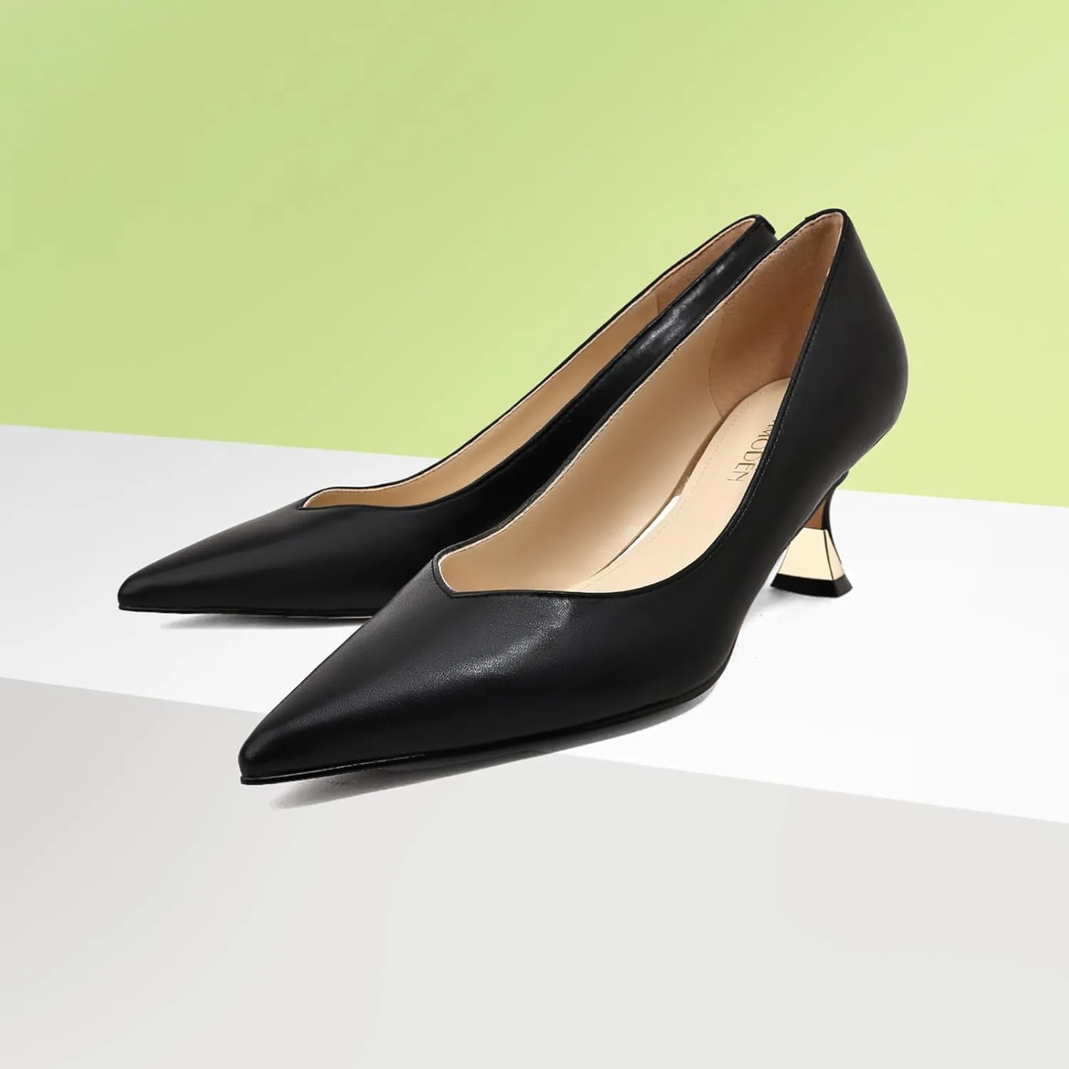 Women Low Kitten Heels Women's Dressy Pumps Pointed Closed Toe Elegant Wedding Pumps Formal Work Office Comfortable Shoes Classic Pumps for Women