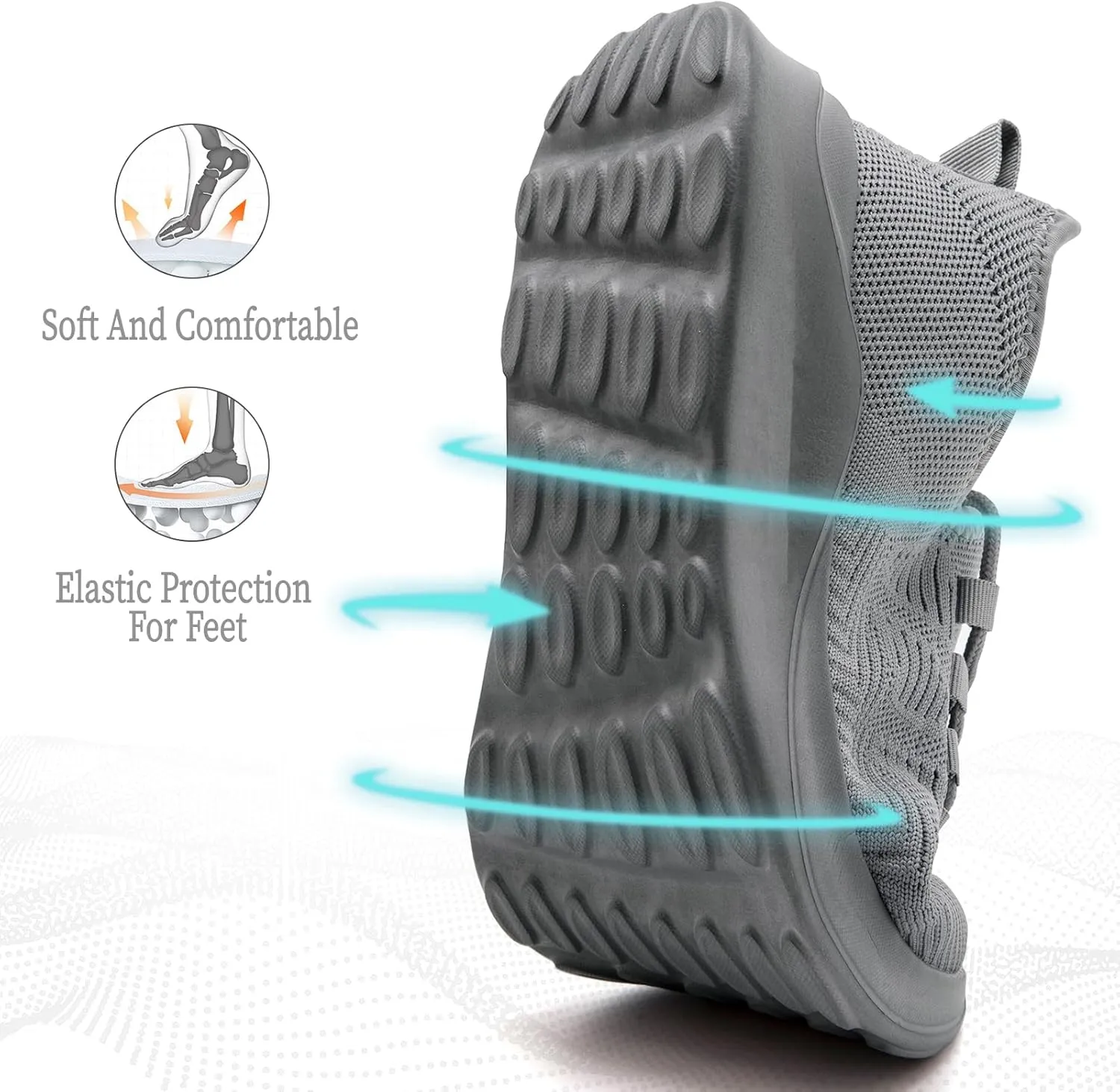 Women Running Shoes Tennis Walking Gym Sneakers Athletic Slip on Workout Sport Shoe
