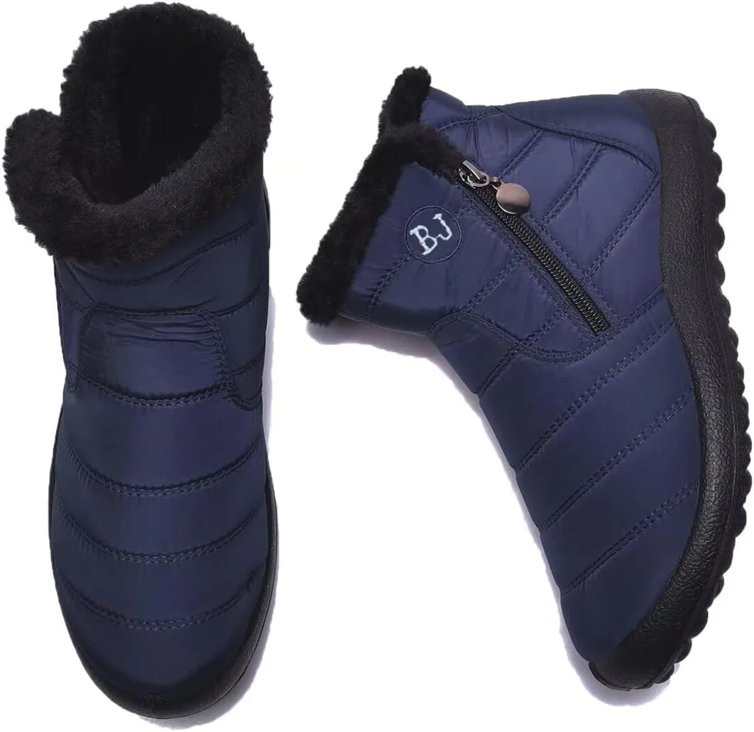 Women Winter Snow Boots Warm Ankle Boots Anti-Slip Waterproof Winter Shoes Slip On Booties Sneakers