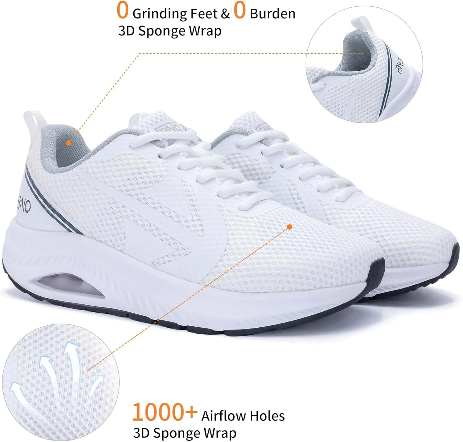 Womens Arch Support Walking Shoes Wide Toe Box Orthotic Sneakers Tennis Shoes for Plantar Fasciitis Pain Relief, Size 6-11
