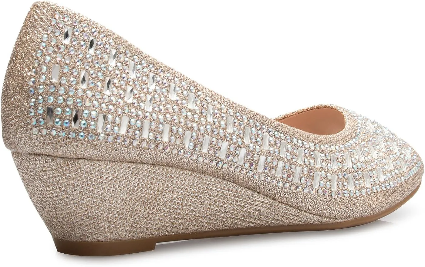 Womens Classic Open Toe Kitten Heel Wedges | Dress, Work, Party Low Heeled