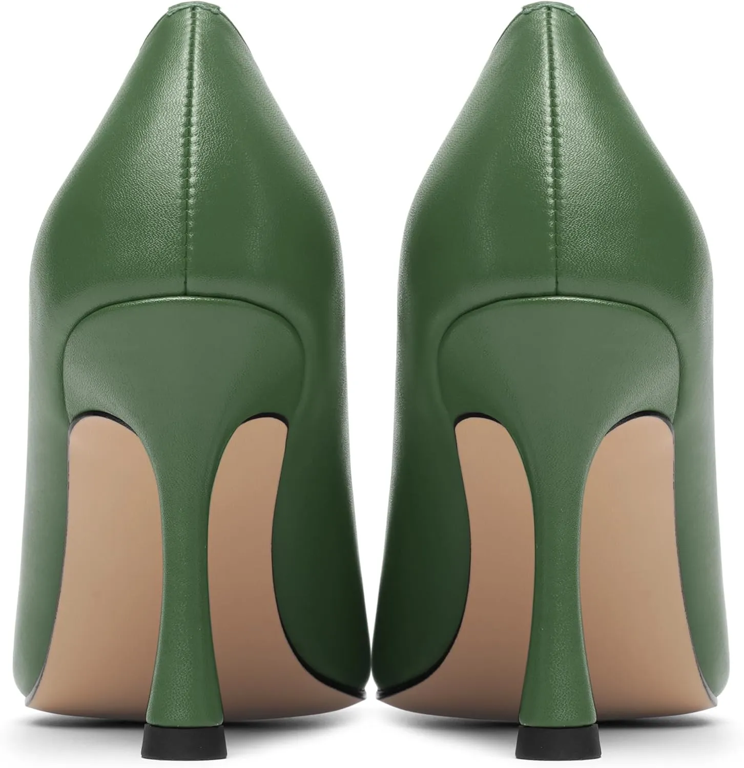 Womens Dress Round Toe Wedding Slip On Matte Stiletto High Heel Pumps Shoes 3.3 Inch