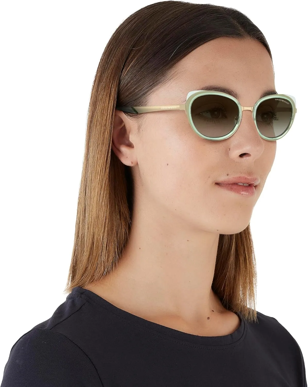 Women's Ea2146 Round Sunglasses