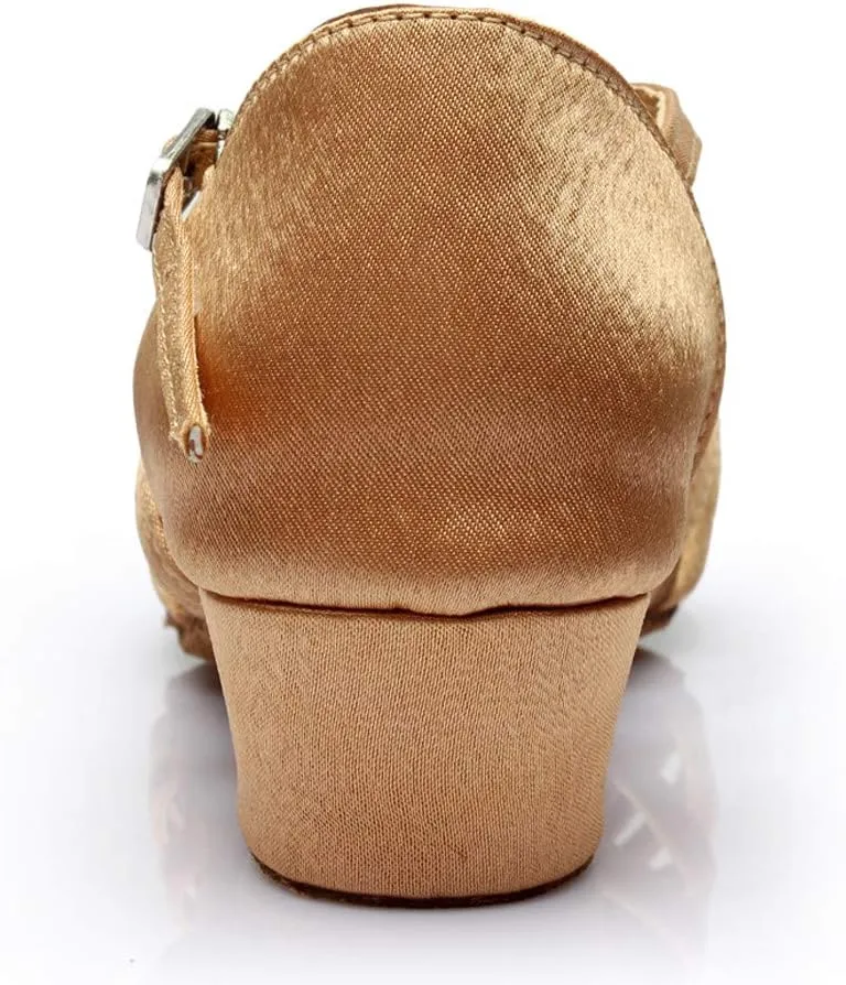 Women's Latin Dance Shoes Ballroom Practice Dance Heels Dressy Wedding Bride Sandals Prom Graduation Business Heels