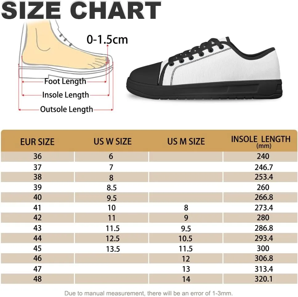 Womens Low Top Canvas Shoes Lace up Comfortable Sneakers Low-top Casual Tennis Walking Shoes SizeUS 6-13.5