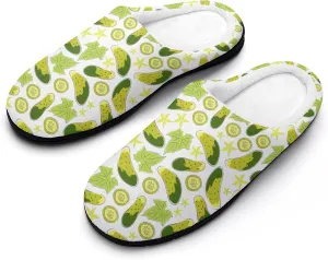 Womens Memory Foam Slippers Slip-On Shoes Ladies Halloween Slippers Warm Cotton House Slippers Indoor Outdoor Slippers