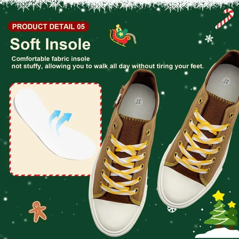 Women’s Men’s Canvas Sneakers Low Top Shoes for Women Men Classic Lace Up Canvas Sneakers Fashion Walking Running Sneakers Casual Tennis Shoes Lightweight Comfortable
