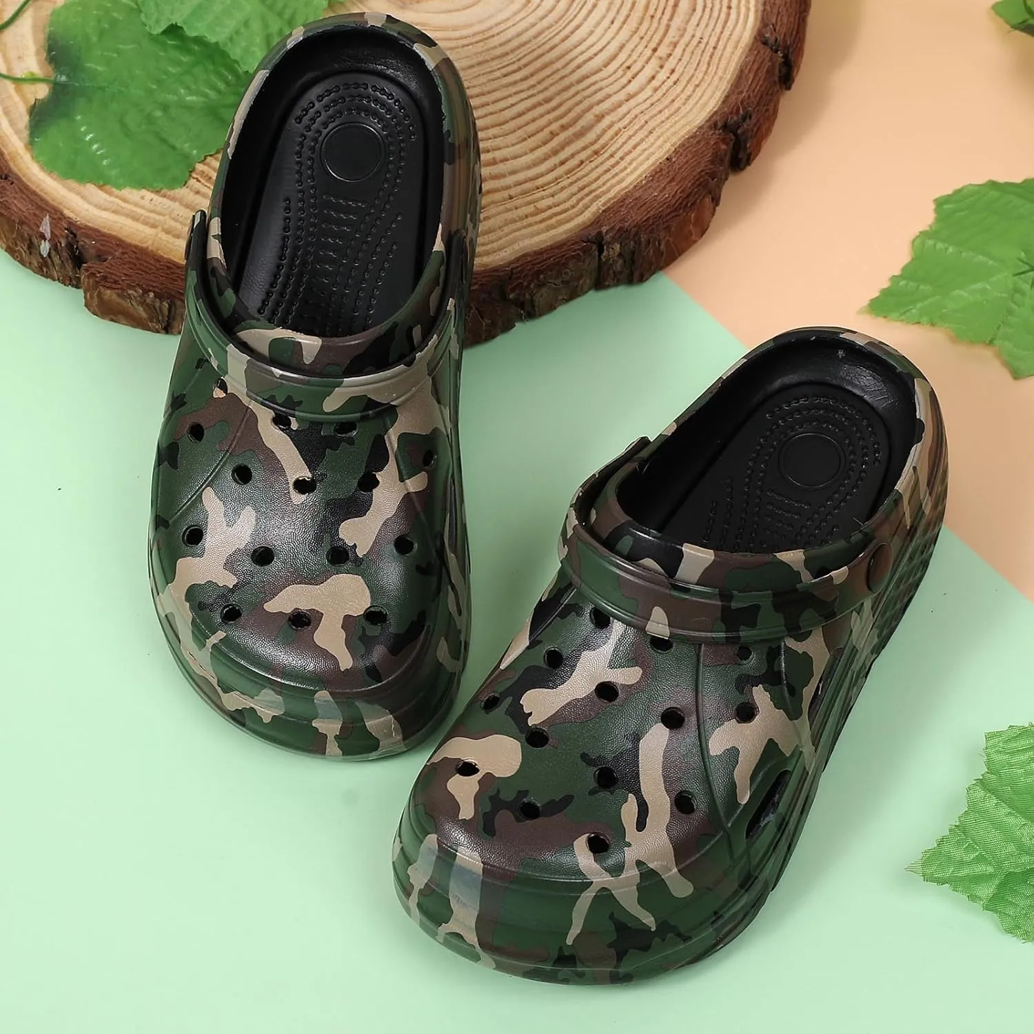 Women’s Platform Clogs Gardener Garden Shoes Hight Heels Mules Clog Slip on Wedge Sandals